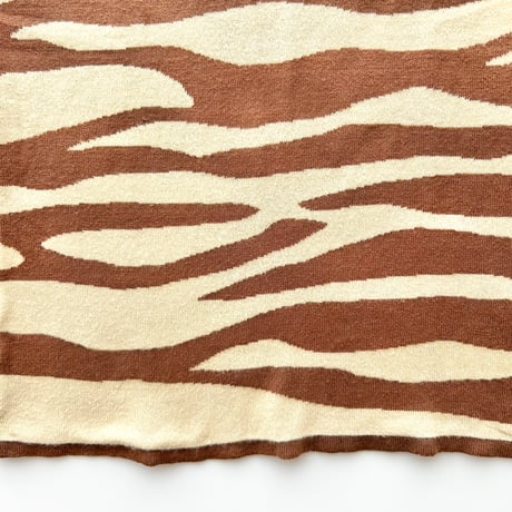 brown zebra v neck tops