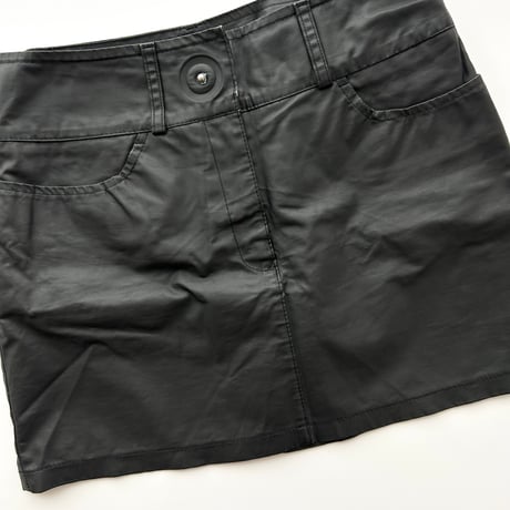 FENDI mat black mini skirt