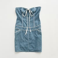 ARMANI blue denim tube top dress
