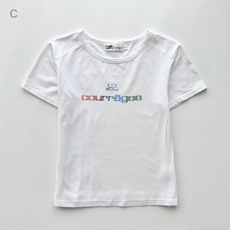 courreges white printed T-shirts