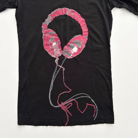 DIESEL black headphone printed tunic