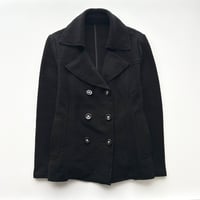 courreges black wool knit jacket