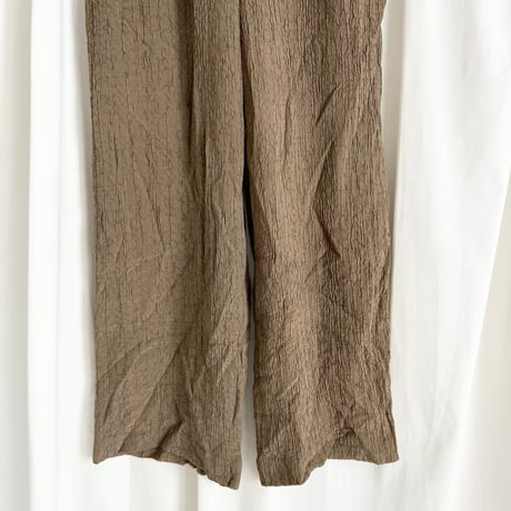 mocha brown jacquard pants