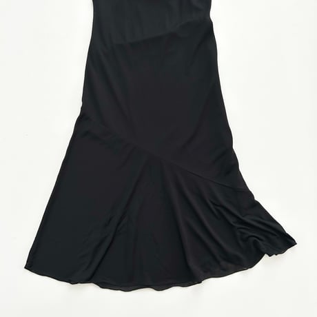 MORGAN black frill camisole dress