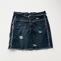DIESEL stitch designed denim mini skirt