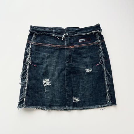 DIESEL stitch designed denim mini skirt