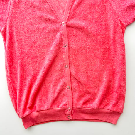 hot pink pile cardigan