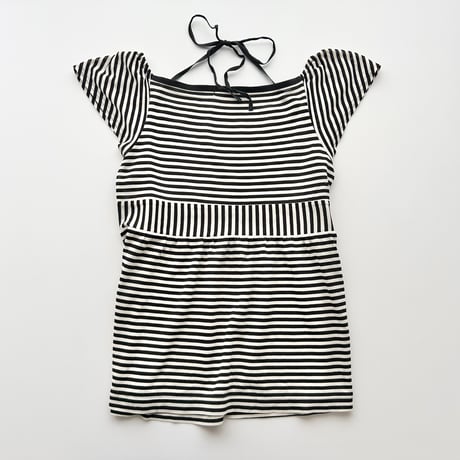 striped halter neck tunic