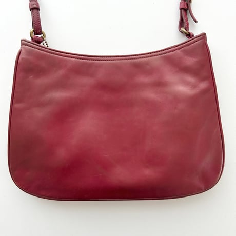coach red leather shoulder bag