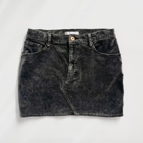 dark gray corduroy mini skirt