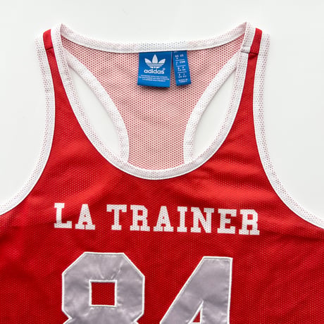 adidas red×white logo tank top
