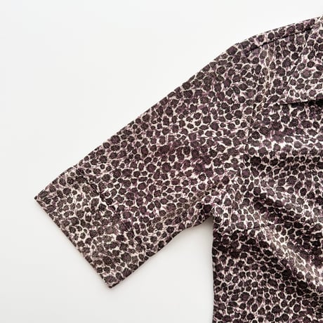 leopard glitter short sleeve shirt