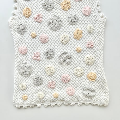 crochet flower tank top