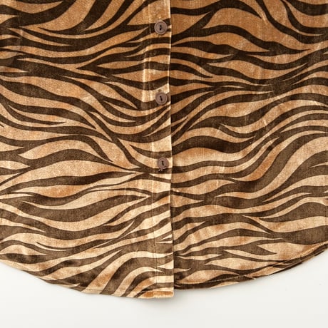 brown tiger striped velour shirt