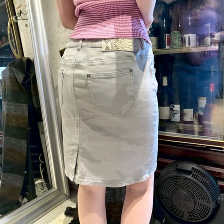 light gray camouflage tight skirt