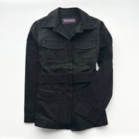 black waist mark piping jacket