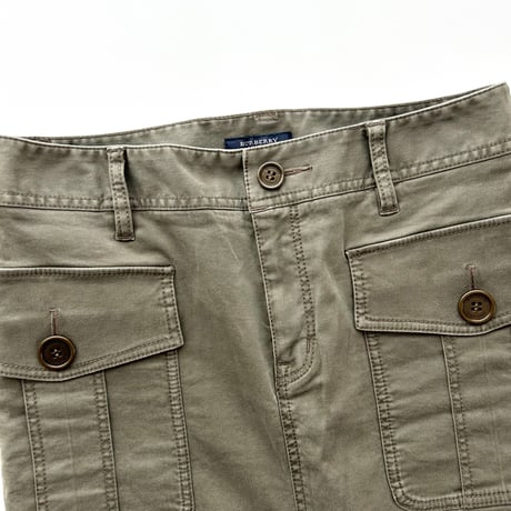 Burberry khaki cargo mini skirt