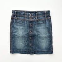made in USA / front button denim skirt