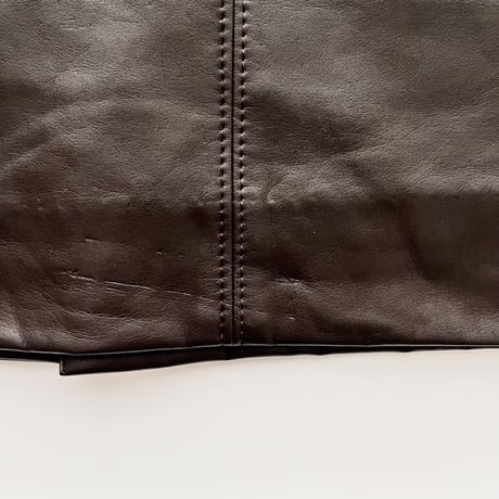 Burberry dark brown fake leather skirt