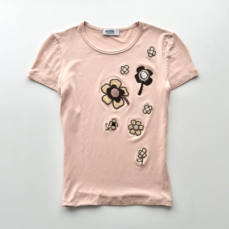 MOSCHINO pale pink flower T-shirts