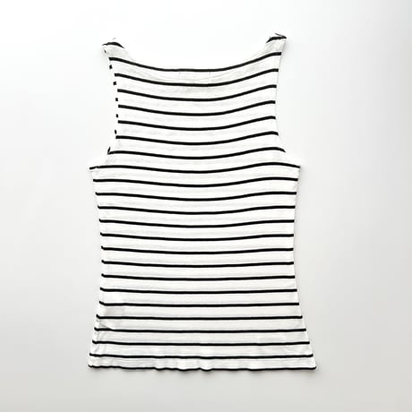 Ralph Lauren white×black striped tank top