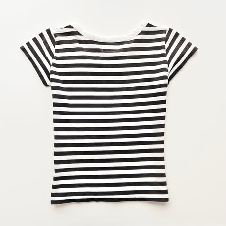 agnes b. black×white striped T-shirts