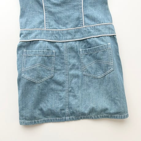 ARMANI blue denim tube top dress