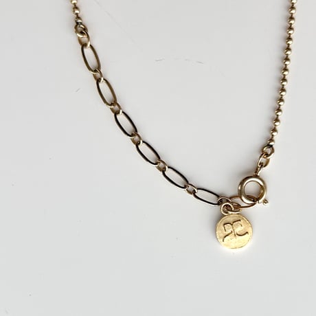 courreges gold heart pearl necklace