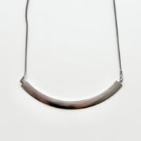 mat silver plate necklace