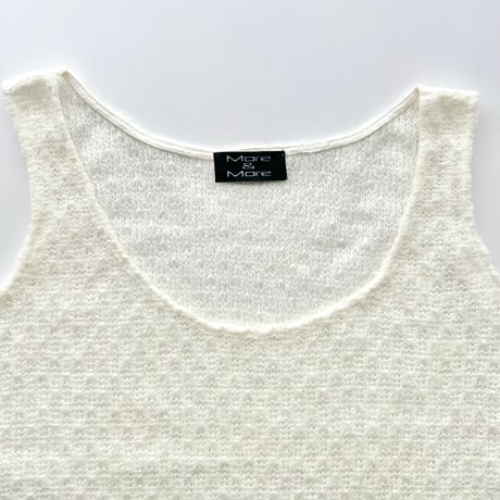 white sleeveless knit
