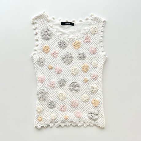 crochet flower tank top