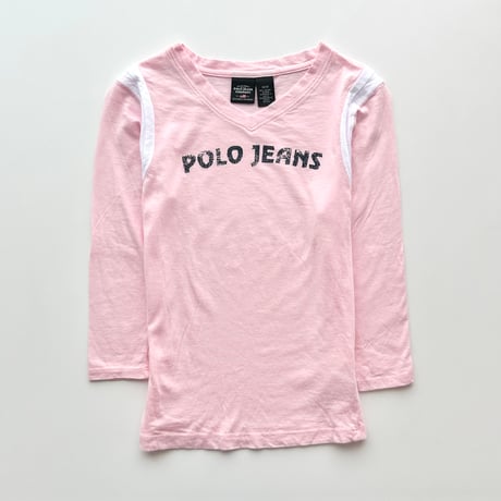 Ralph Lauren pink logo v neck tops