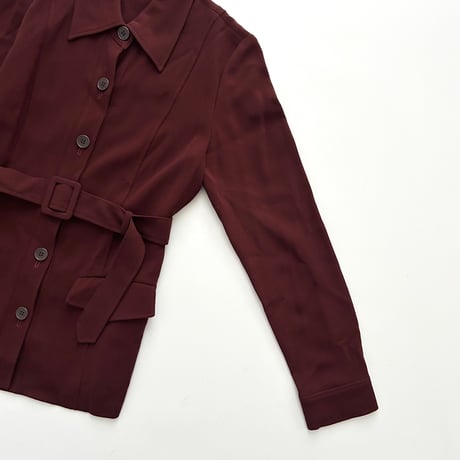 red brown belt middle jacket