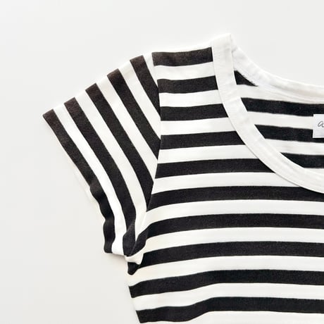 agnes b. black×white striped T-shirts