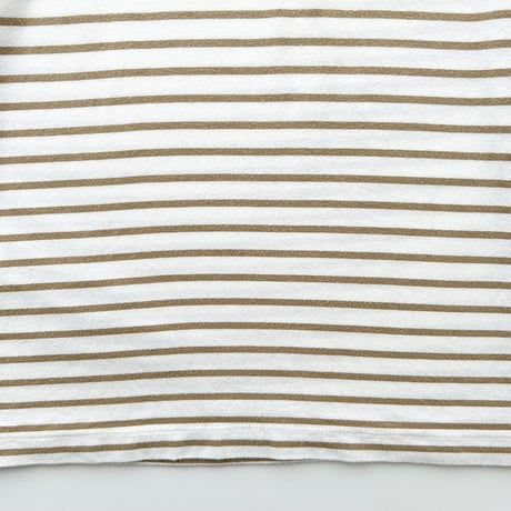 Burberry white×beige striped long sleeve T-shirts