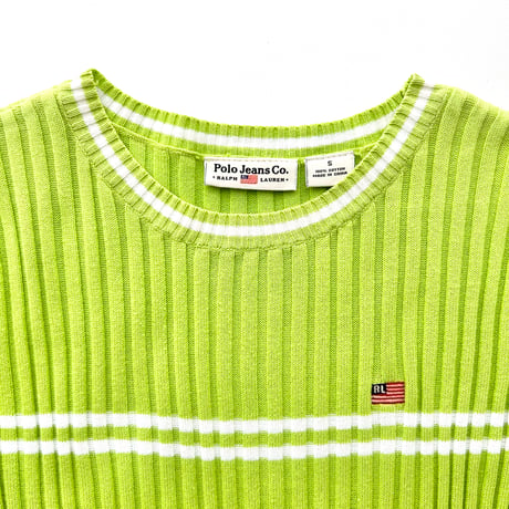Ralph Lauren green line logo knitted tops