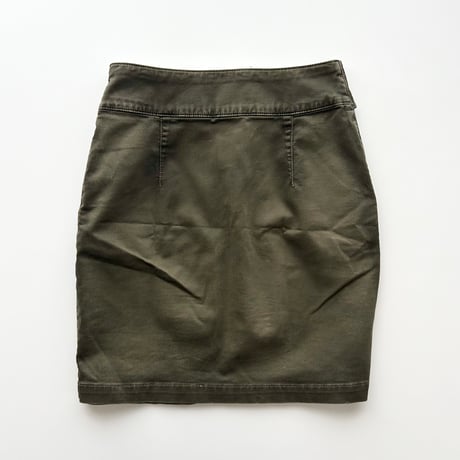MOSCHINO khaki belt skirt