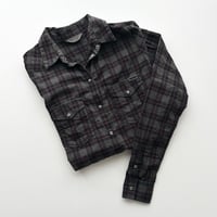 DIESEL black×red plaid cotton shirt