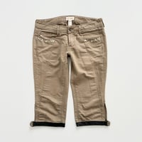 DIESEL khaki sequins low-rise capri pants