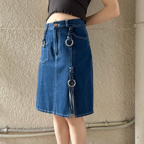 Chloe blue denim designed skirt