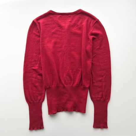 EVISU red logo cotton cardigan