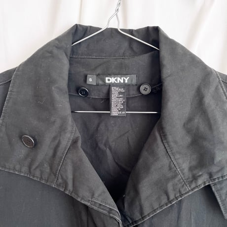 DKNY black cotton designed coat