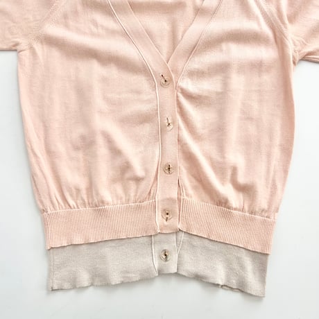 Chloe pink layered design cardigan