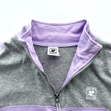 courreges gray × purple zip tops