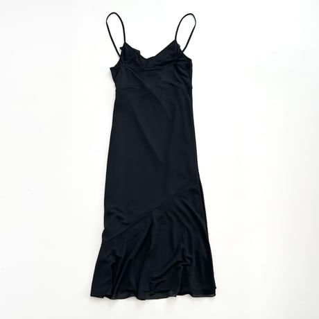 MORGAN black frill camisole dress