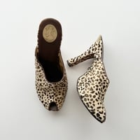 leopard fur vis designed mule