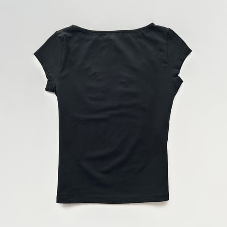 VERSACE black boat neck tops