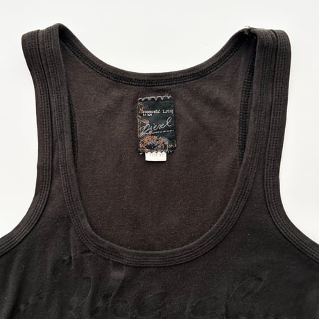 DIESEL black logo designed tank top