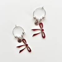 agnes b. ribbon motif earrings / charm