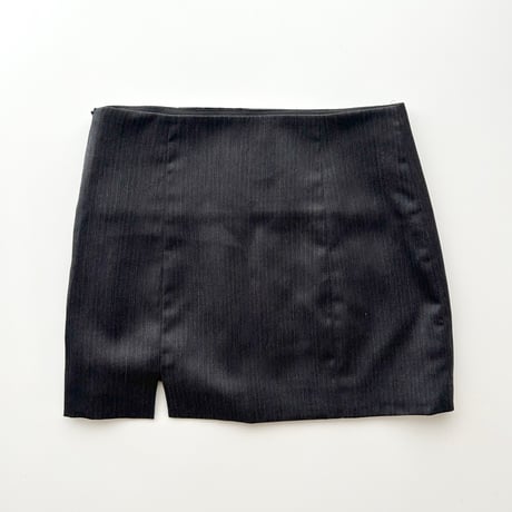 gray striped slit skirt (original item)